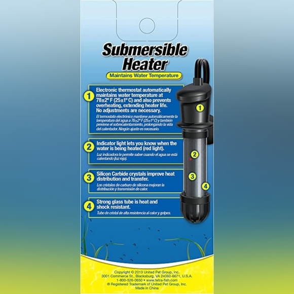 2-10g Submersible Heater for Aquarium Fish Tank Tetra Fluval Nutrafin Gallon 🐟 - Picture 2 of 3